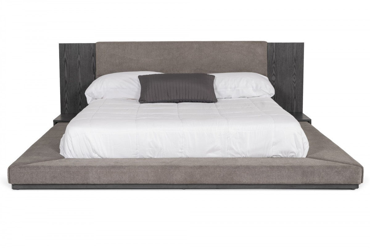 Nova Domus Jagger Modern Grey Bed - Stylish Design Furniture