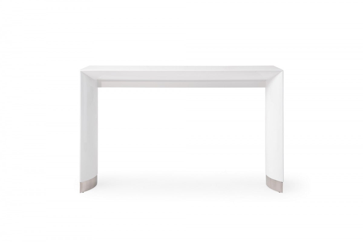 Modrest Corbett Contemporary White Bar Table - Stylish Design Furniture
