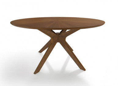 Modrest Prospect Modern 47" Round Walnut Dining Table
