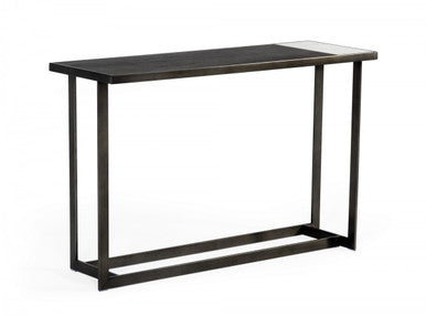 Modrest Fargo Modern Ceramic & Grey Walnut Console Table