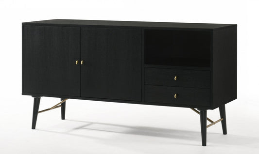 Modrest Addax - Modern Black Ash Buffet - Stylish Design Furniture
