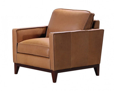 Divani Casa Naylor Modern Brown Italian Leather Split Chair