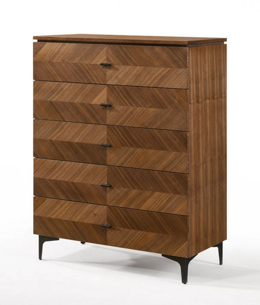 Modrest Paula - Mid-Century Walnut Chest - Stylish Design Furniture