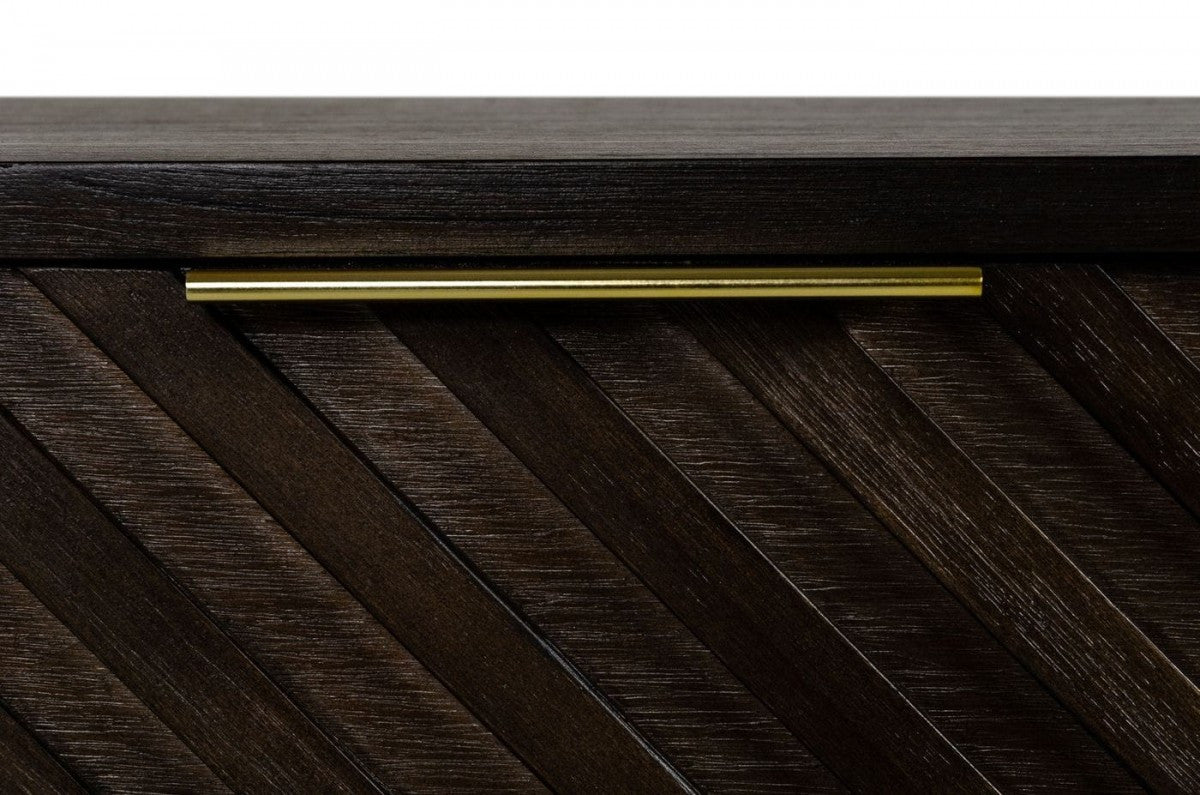 Modrest Daisy Mid-Century Dark Acacia Nightstand