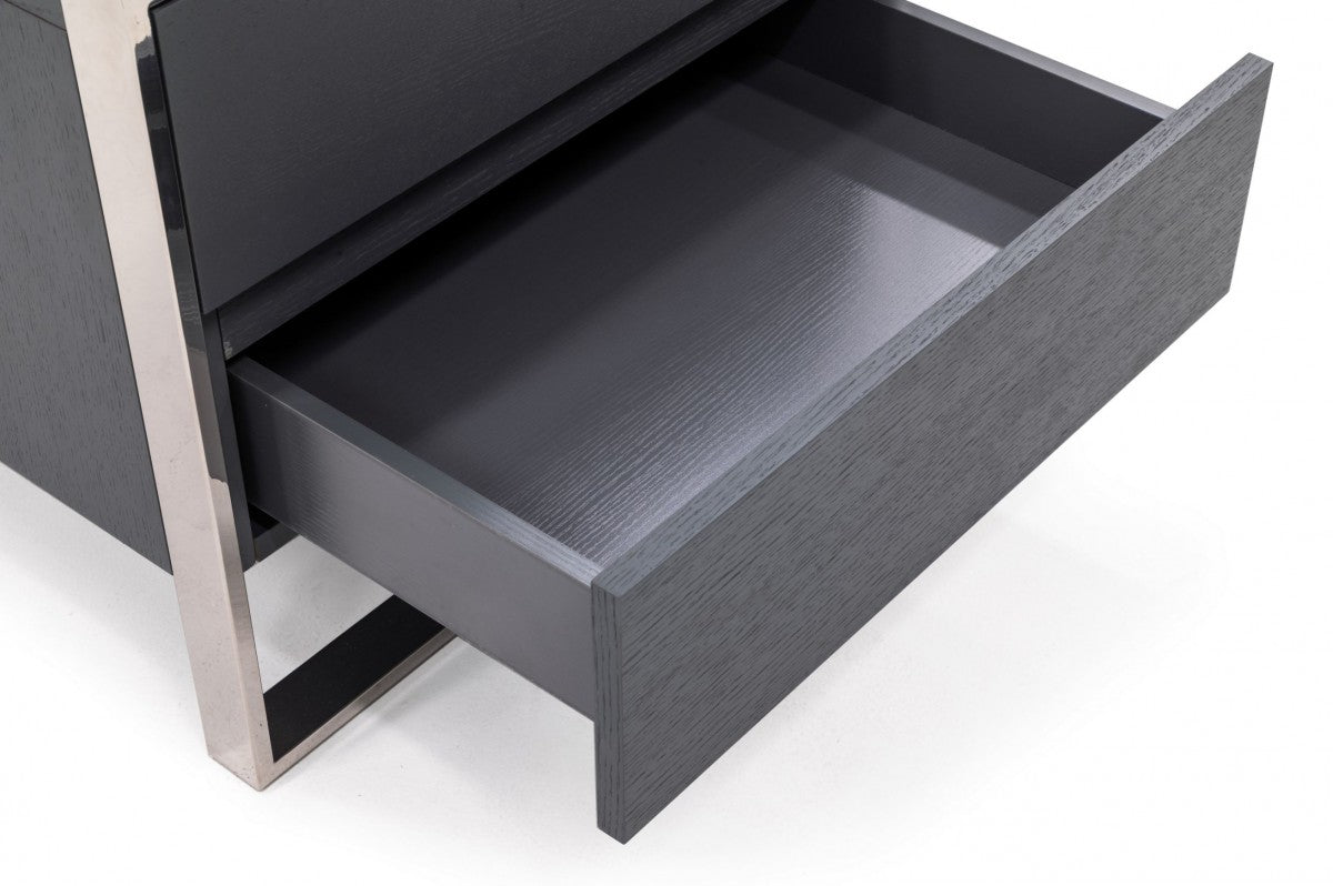 Modrest Jolene - Modern Grey Nightstand