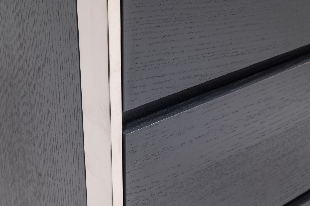 Modrest Jolene - Modern Grey Nightstand