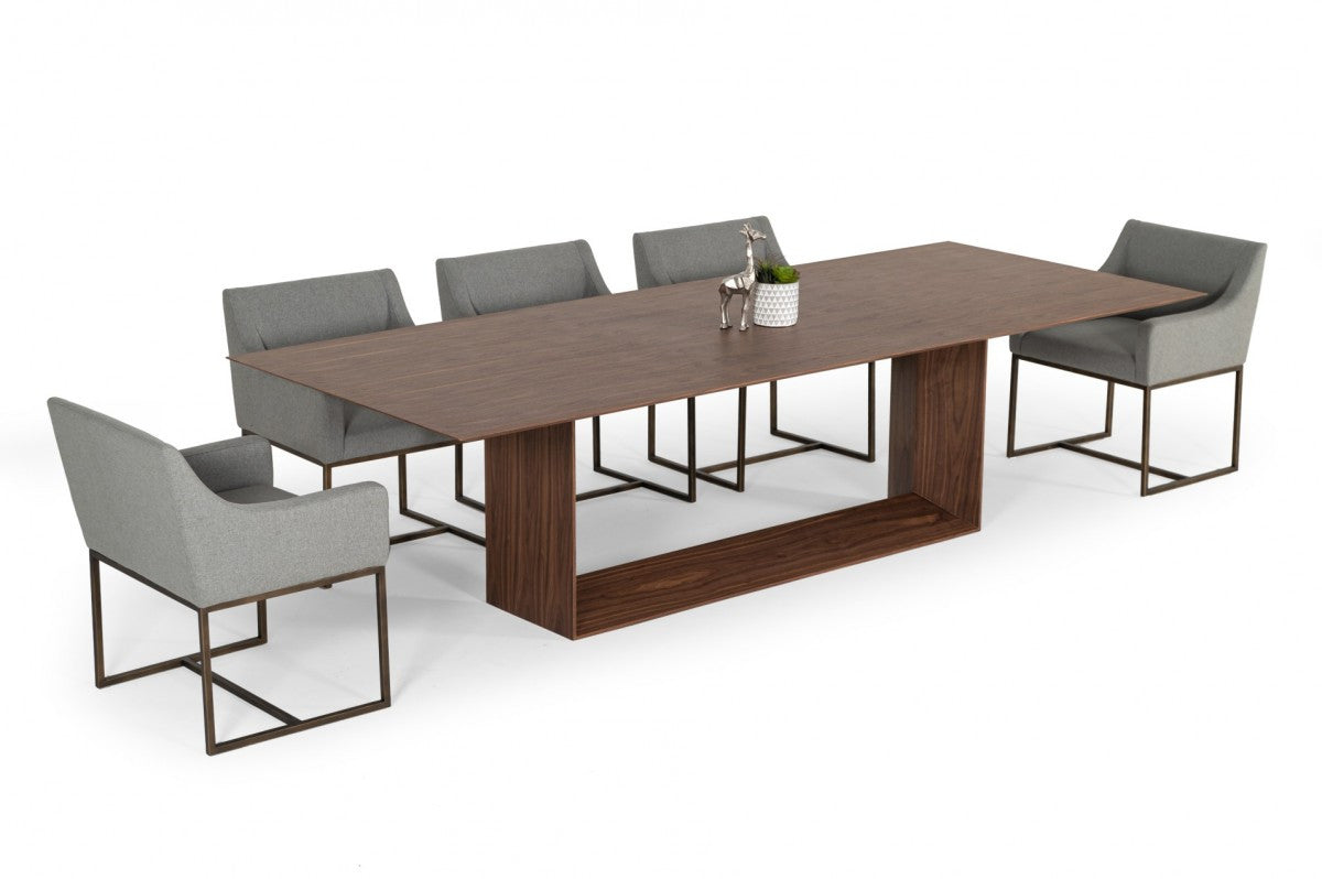 Modrest Channa Modern Walnut Dining Table