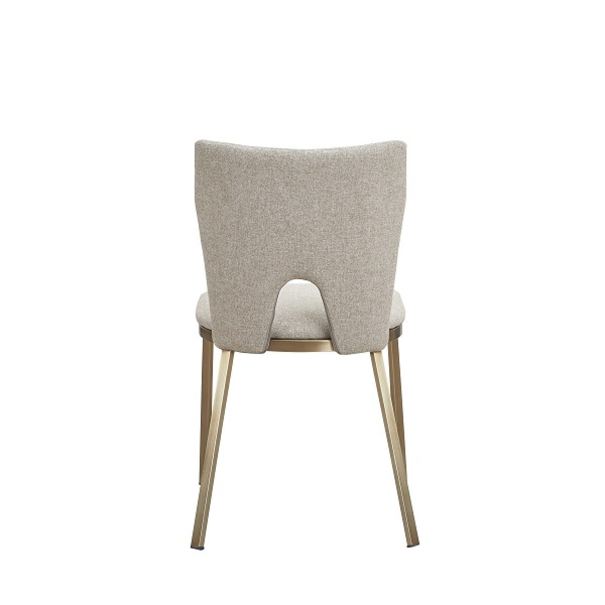Modrest Burton - Modern Beige & Brass Dining Chair Set of 2