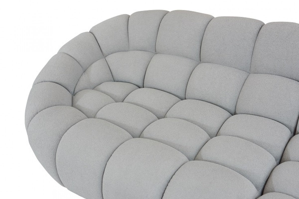 Divani Casa Yolonda - Modern Light Grey Curved Sectional Sofa