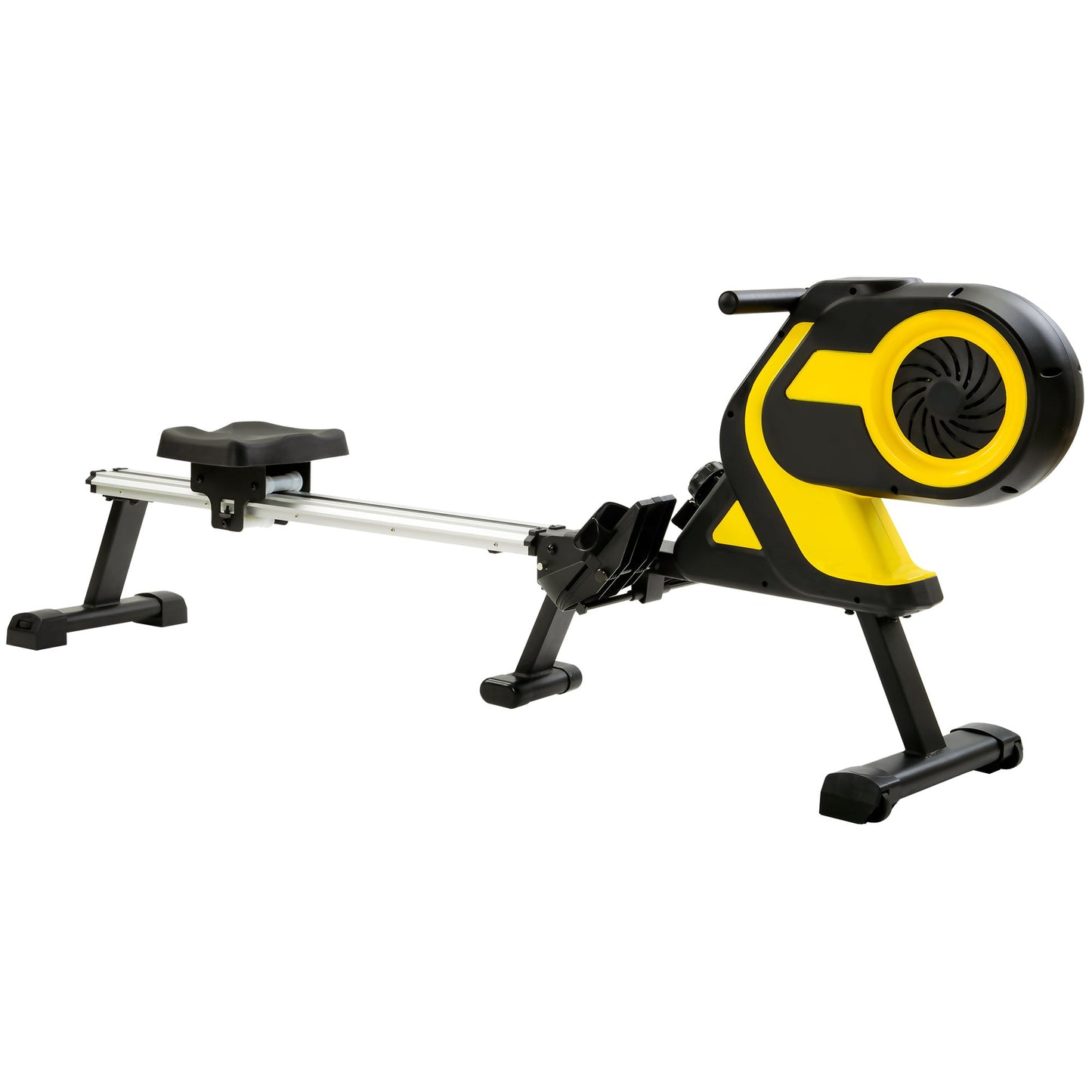 Ledaar Magnetic Rowing Machine with LCD Monitor, 46" Slide Rail and Compact Folding Rower for Home Cadio Workout