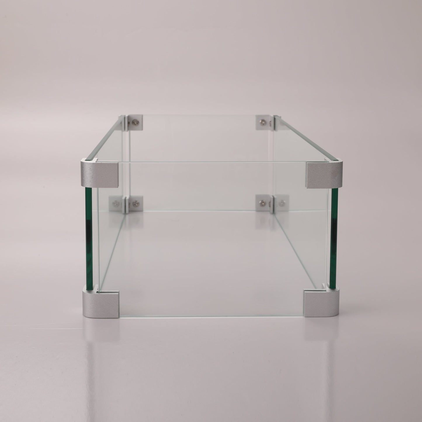 Nuriek Rectangular Glass Wind Guard for Fire Pit