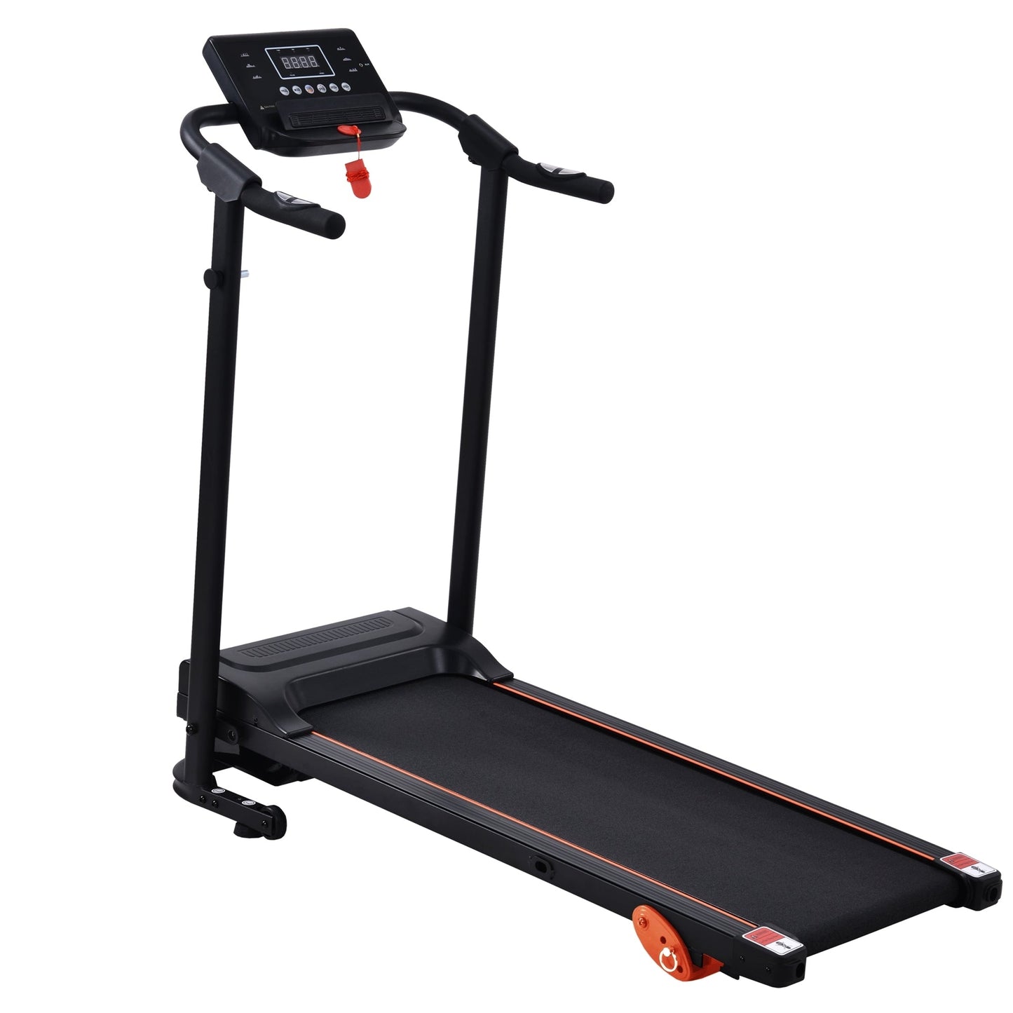 Akutes Electric Foldable Treadmill with Heart Pulse Monitor with Speaker & Incline Adjuster for Home Gym