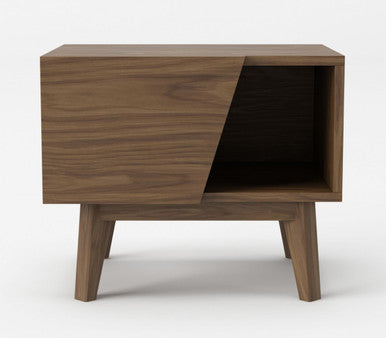 Modrest Abelard Mid-century Walnut Nightstand