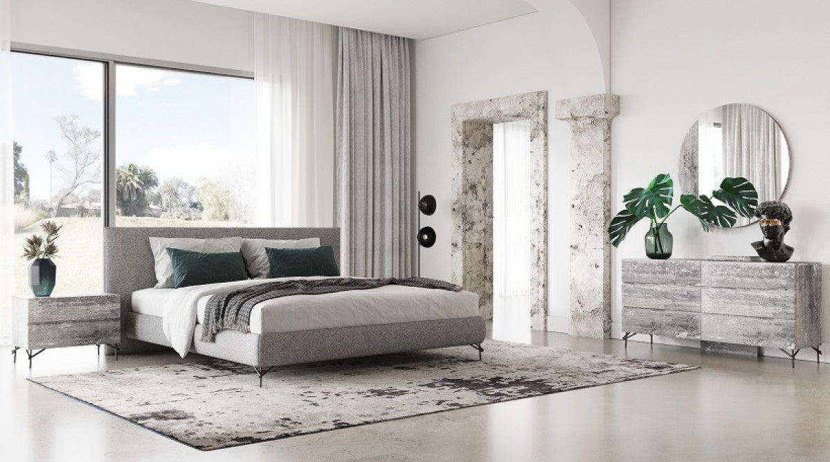 Nova Domus Aria - Italian Modern Multi Grey with texture Dresser