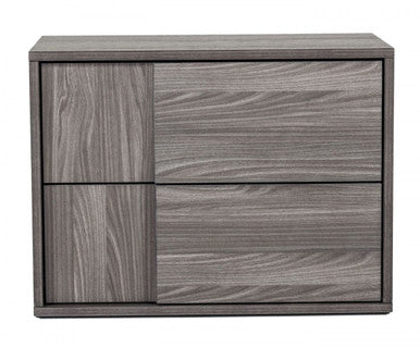 Nova Domus Asus Italian Modern Elm Grey Nightstand