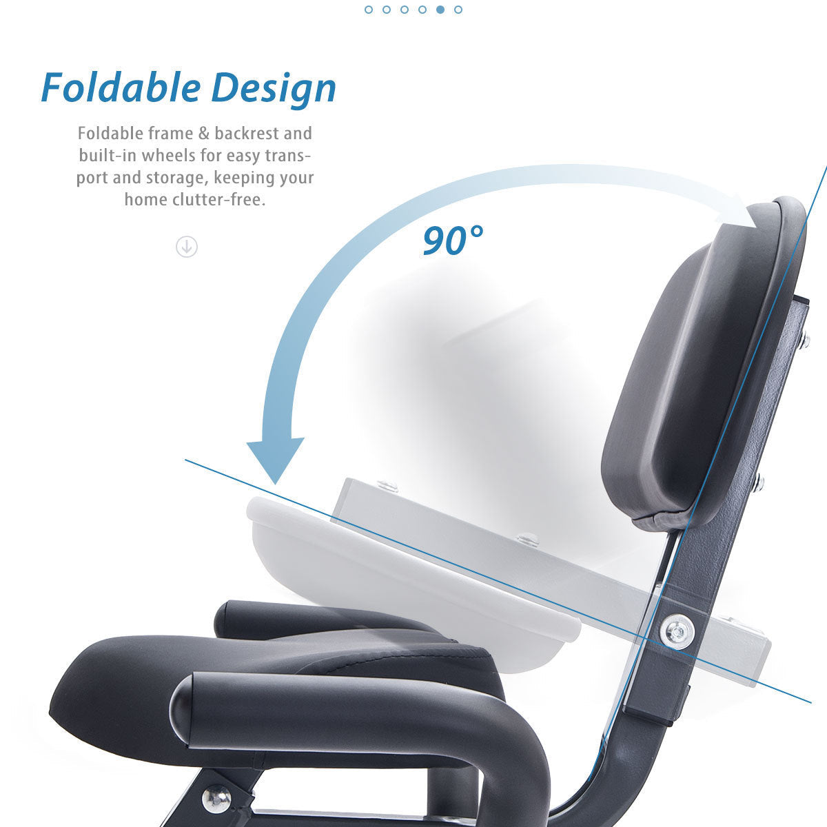 Bolter Folding Exercise Bike with 10-Level Adjustable Resistance, Fitness Upright and Recumbent X- Bike, Arm Bands and Backrest
