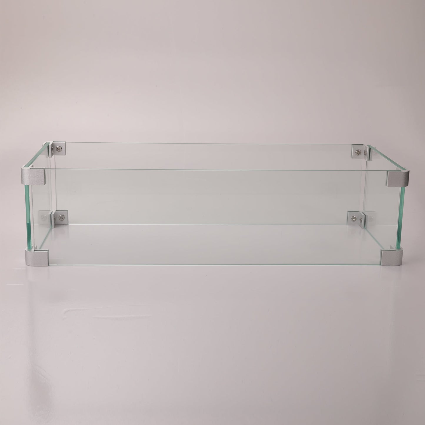 Nuriek Rectangular Glass Wind Guard for Fire Pit