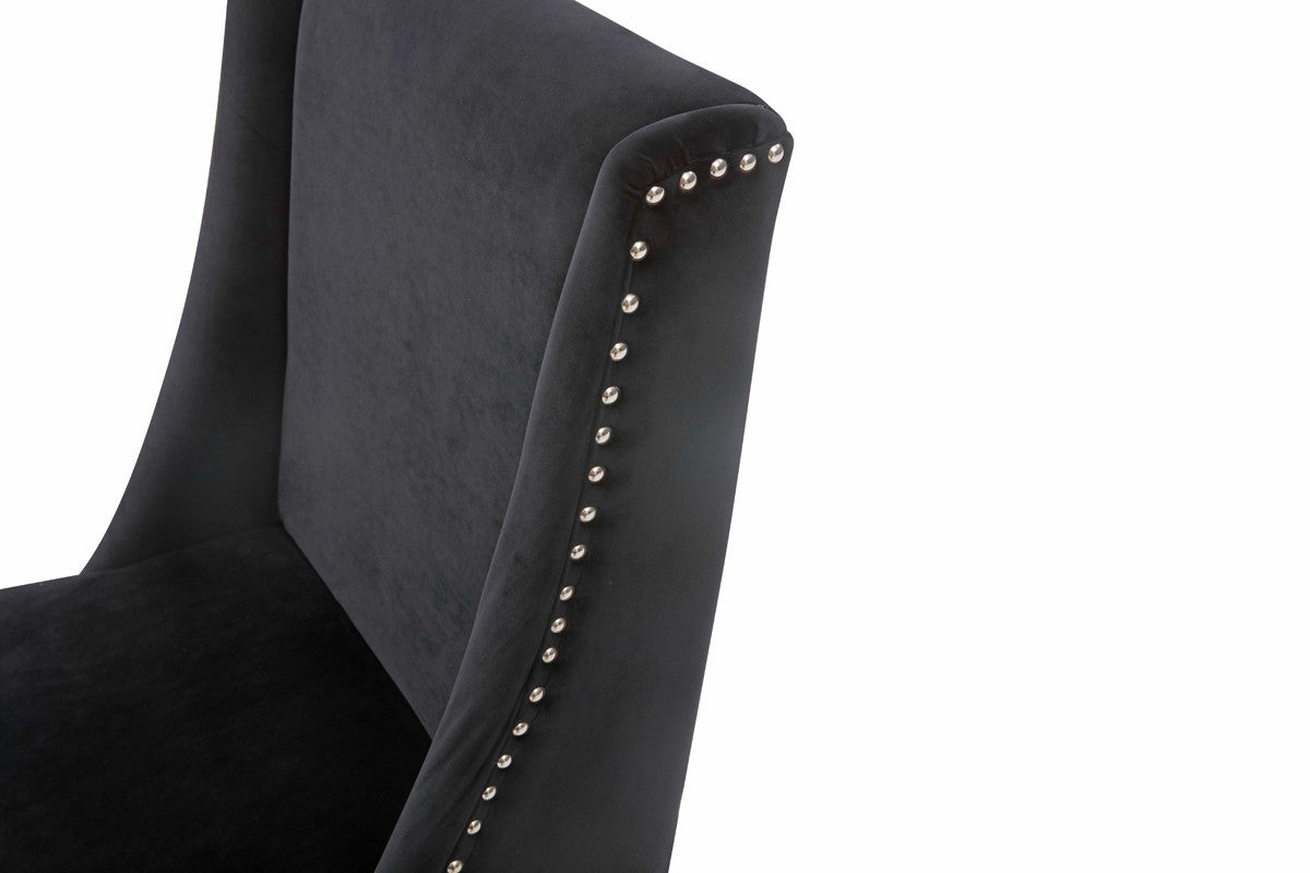 Modrest Alexia Modern Black & Rosegold Dining Chair