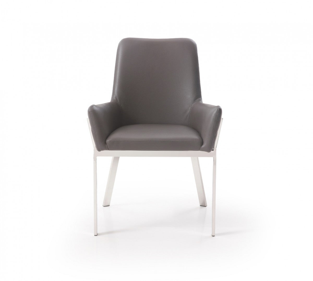 Modrest Robin Modern Grey Bonded Leather Dining Chair