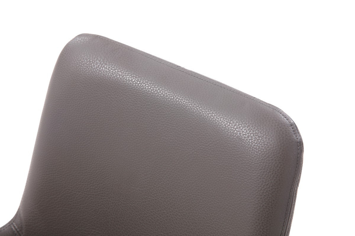 Modrest Robin Modern Grey Bonded Leather Dining Chair
