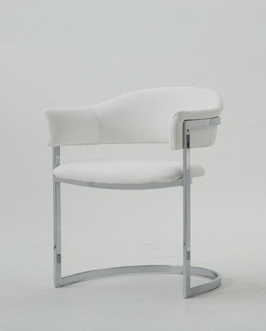 Modrest Allie Contemporary White Leatherette Dining Chair