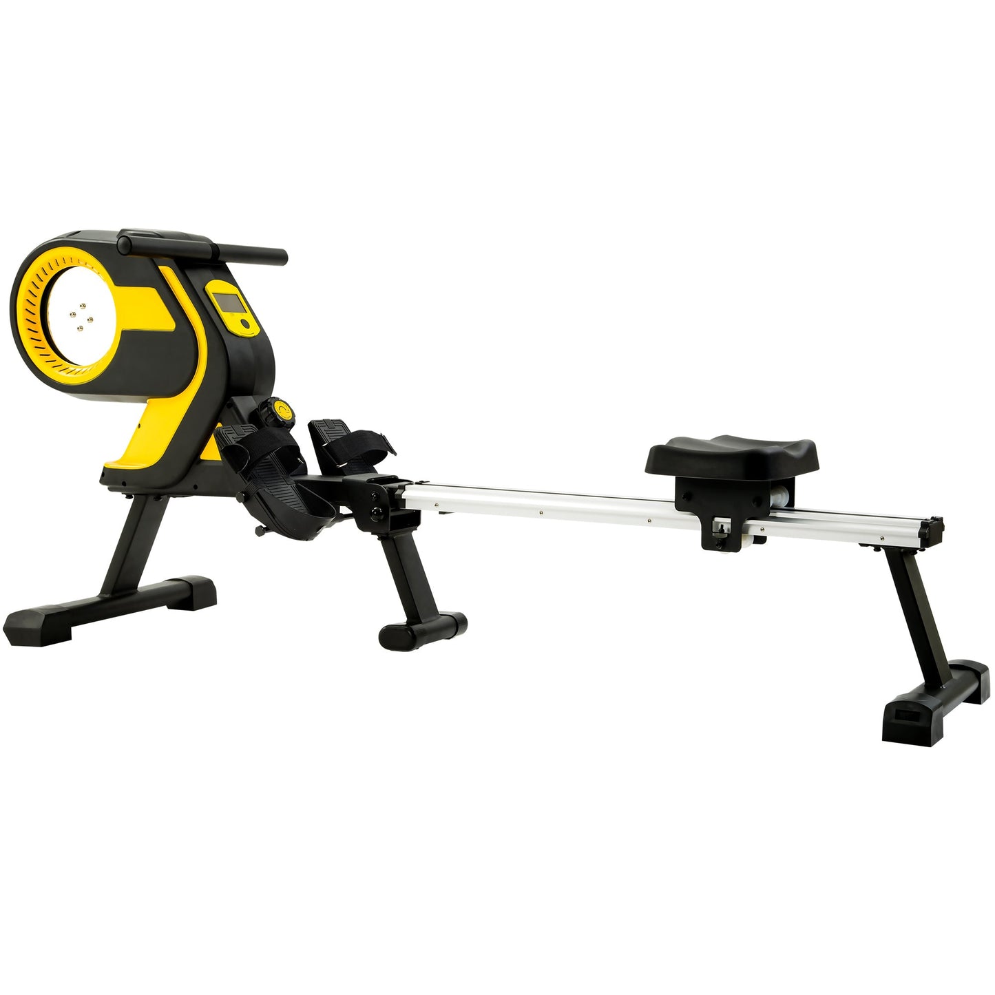 Ledaar Magnetic Rowing Machine with LCD Monitor, 46" Slide Rail and Compact Folding Rower for Home Cadio Workout