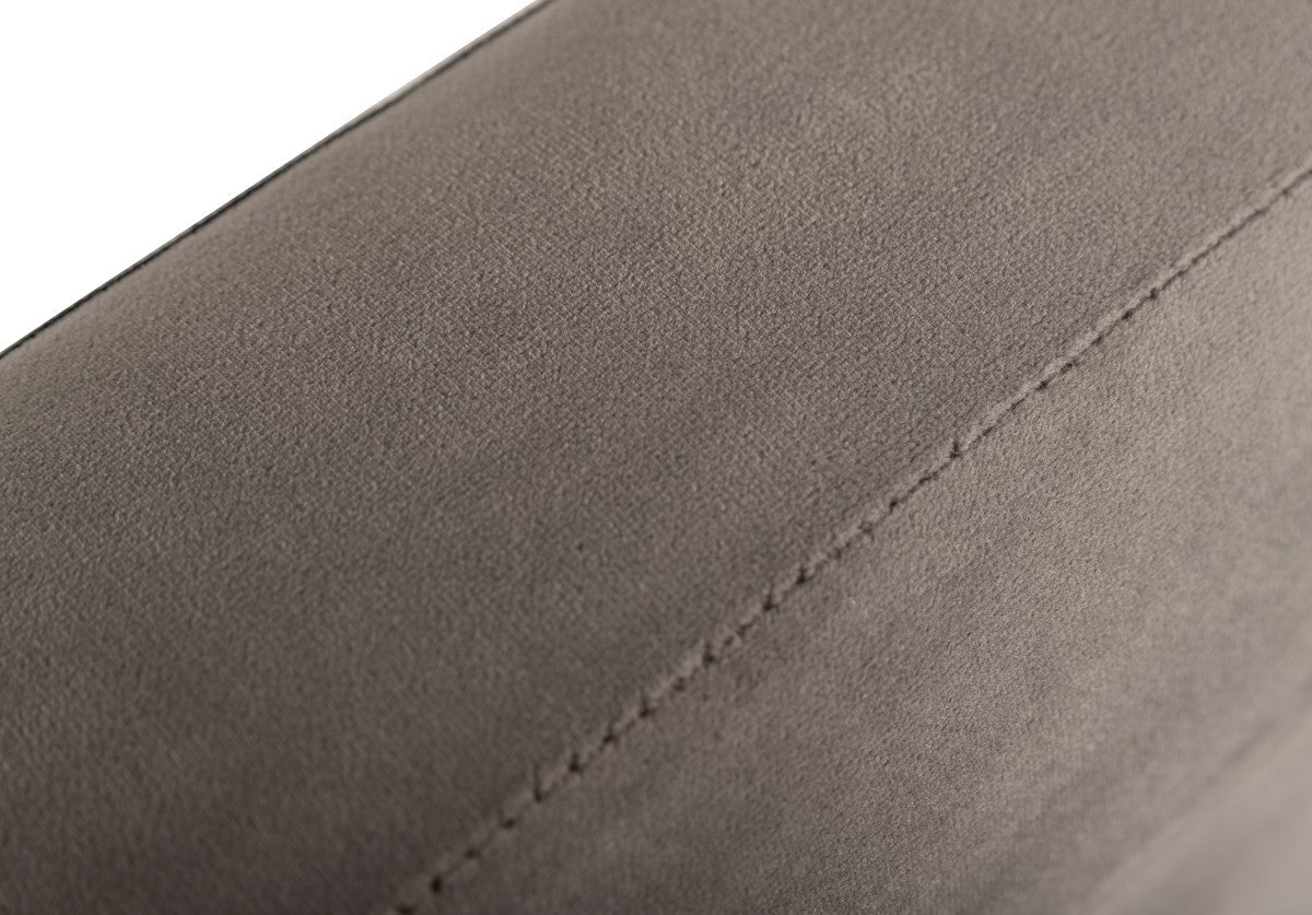 Modrest Bryan Modern Grey Velvet & Gold Bed