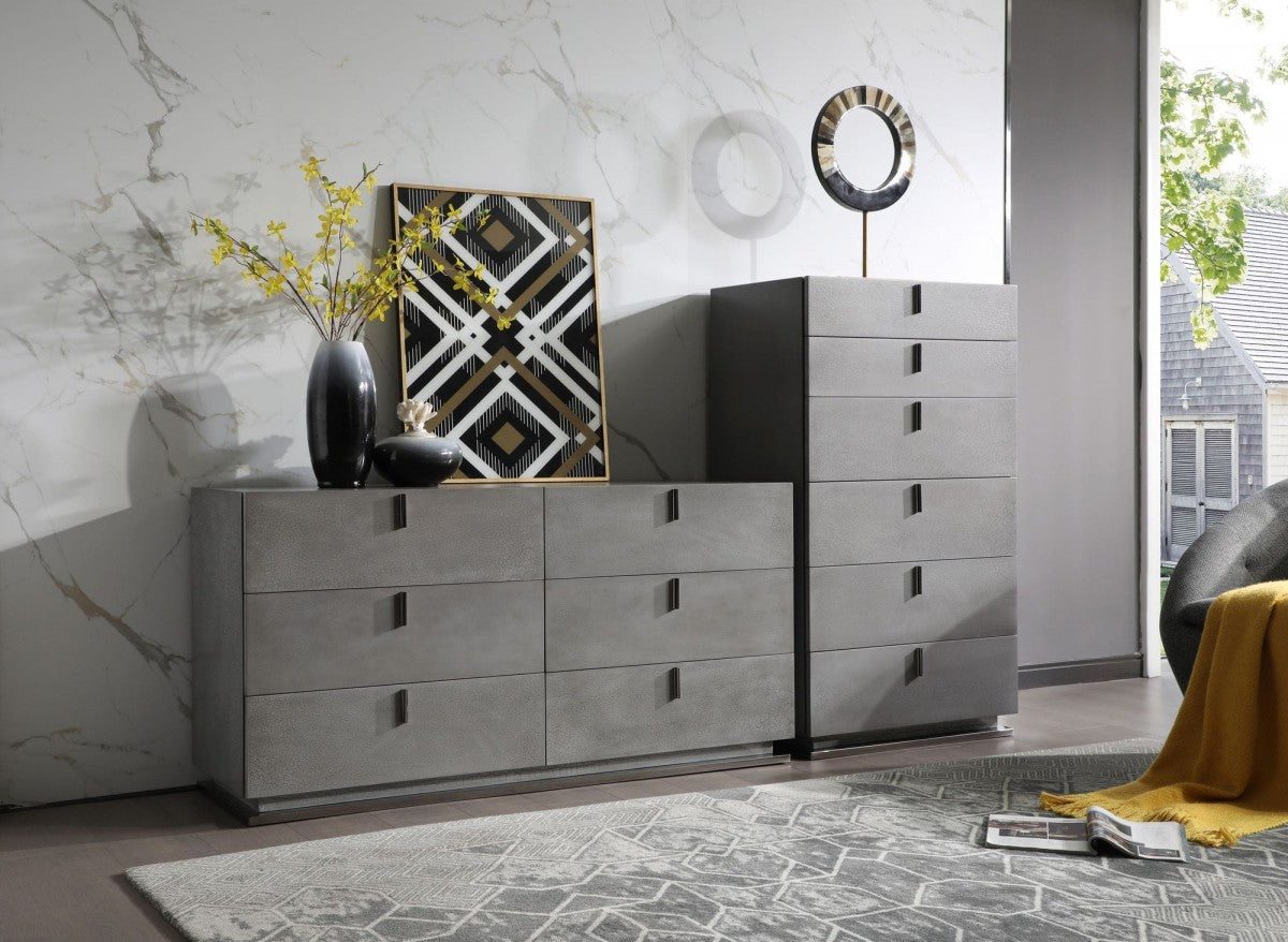 Modrest Buckley - Modern Grey Crackle Chest