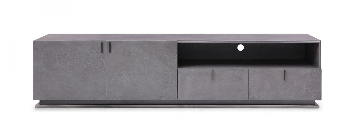 Modrest Buckley Modern Grey Crackle TV Stand