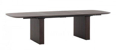 Modrest Calhoun Modern Smoked Oak Extendable Dining Table
