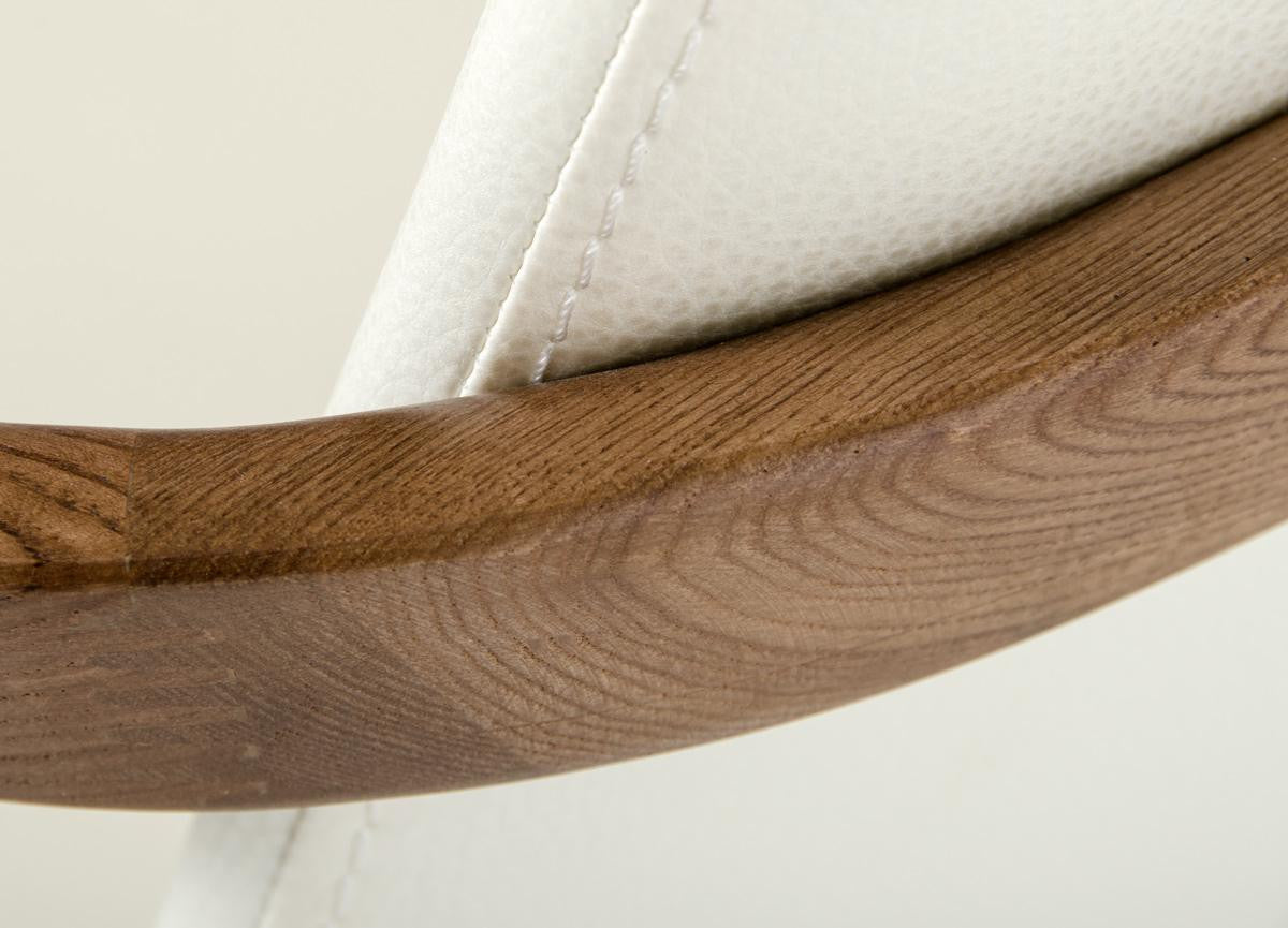 Modrest Falcon Modern Walnut and Cream Dining Chair