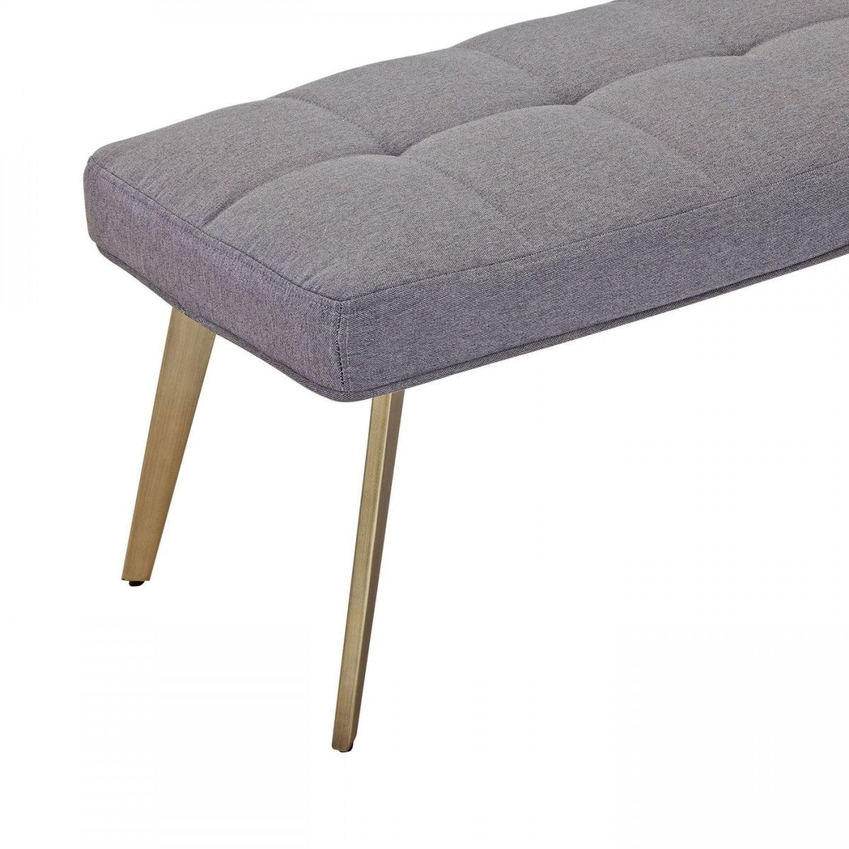 Modrest Cici Contemporary Grey & Antique Brass Bench