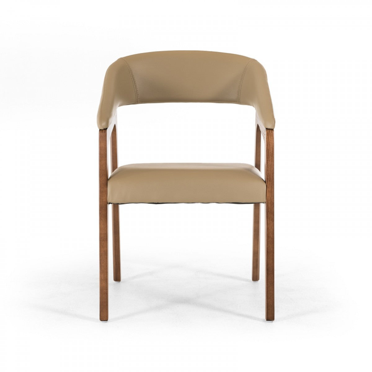 Modrest Clive Modern Taupe & Walnut Dining Chair