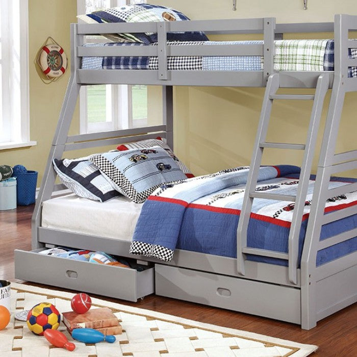 California 2 Drawer Twin Over Full Bunk Bed