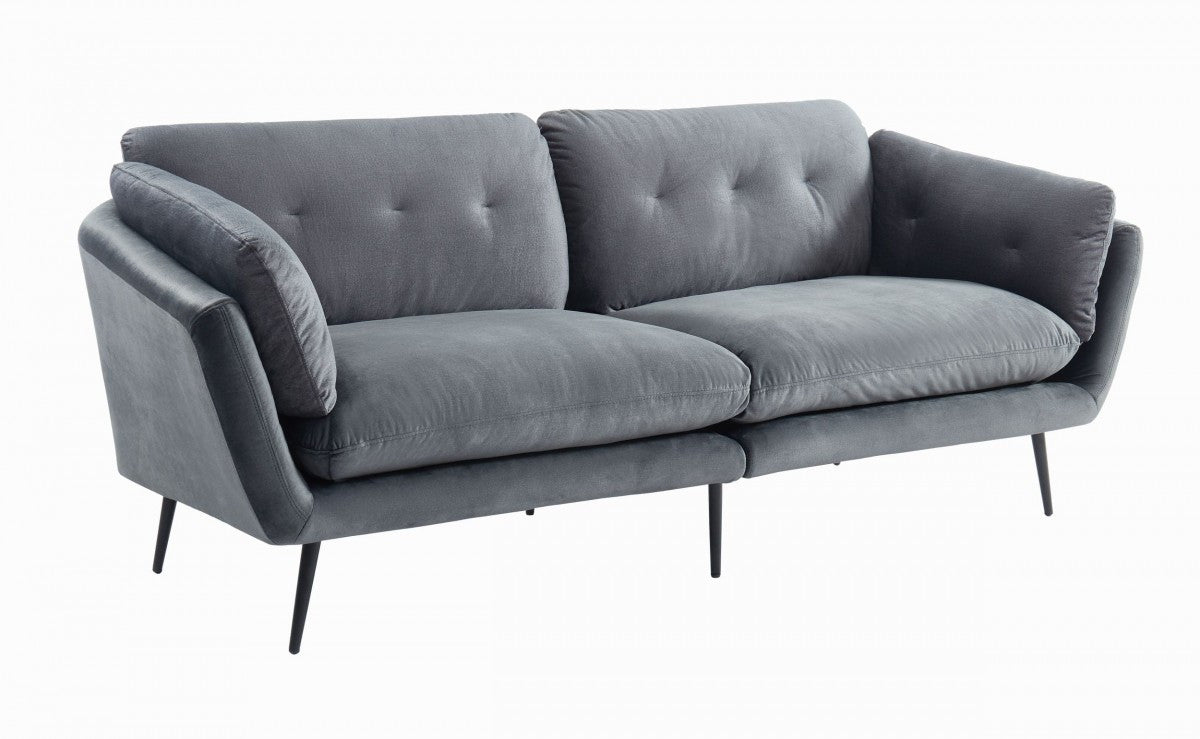 Divani Casa Cody Modern Dark Grey Fabric Sofa