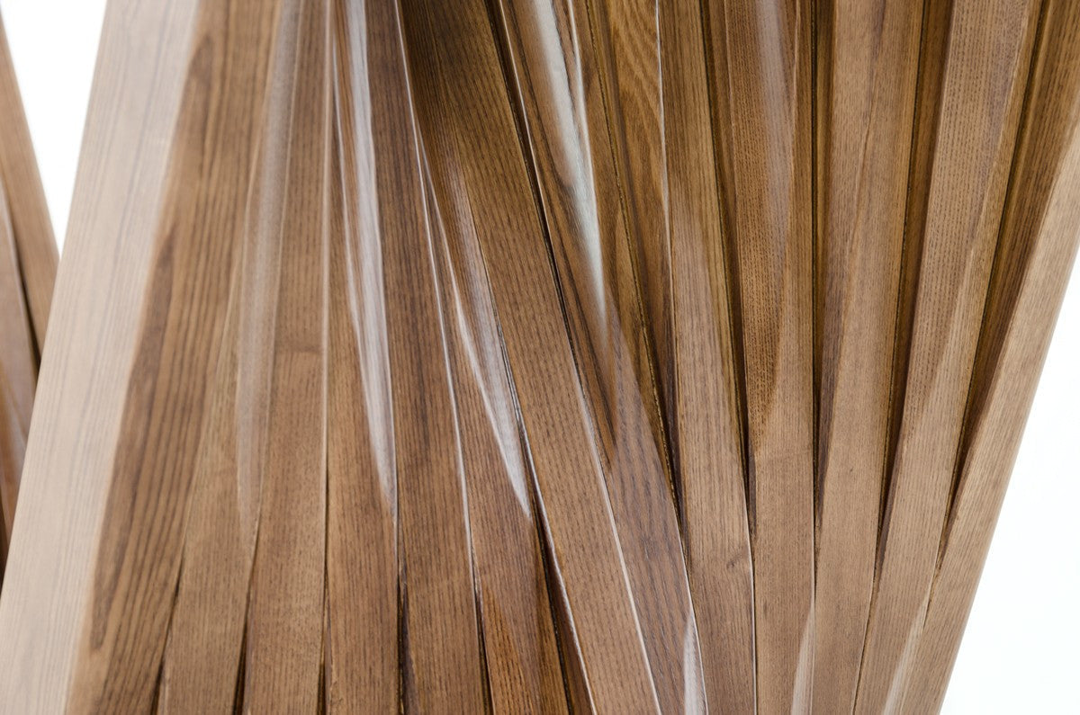 Modrest Corbin Modern Walnut & Glass Dining Table β Sleek Contemporary Dining Room Centerpiece - Stylish Design Furniture