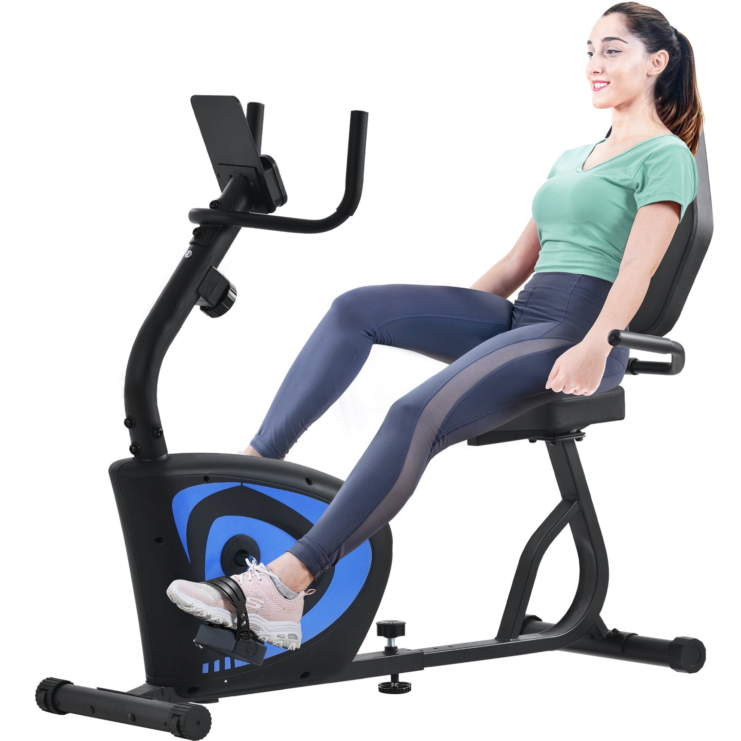 Visal Recumbent Indoor Exercise Bike 8 Level Adjustable Magnetic Resistance Quick Adjustable Seat
