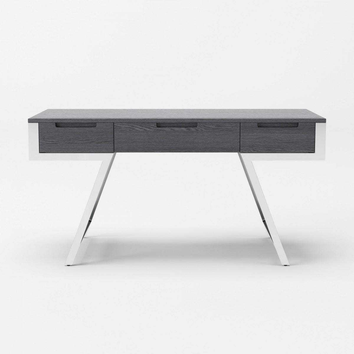 Modrest Dessart Modern Elm Grey Office Desk