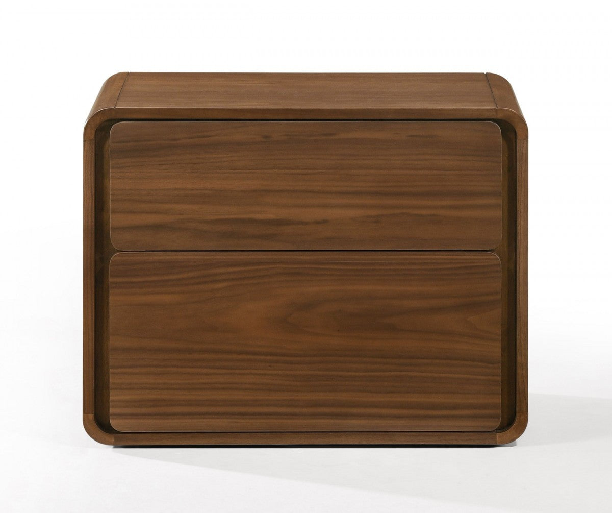 Modrest Dustin Modern Walnut Nightstand