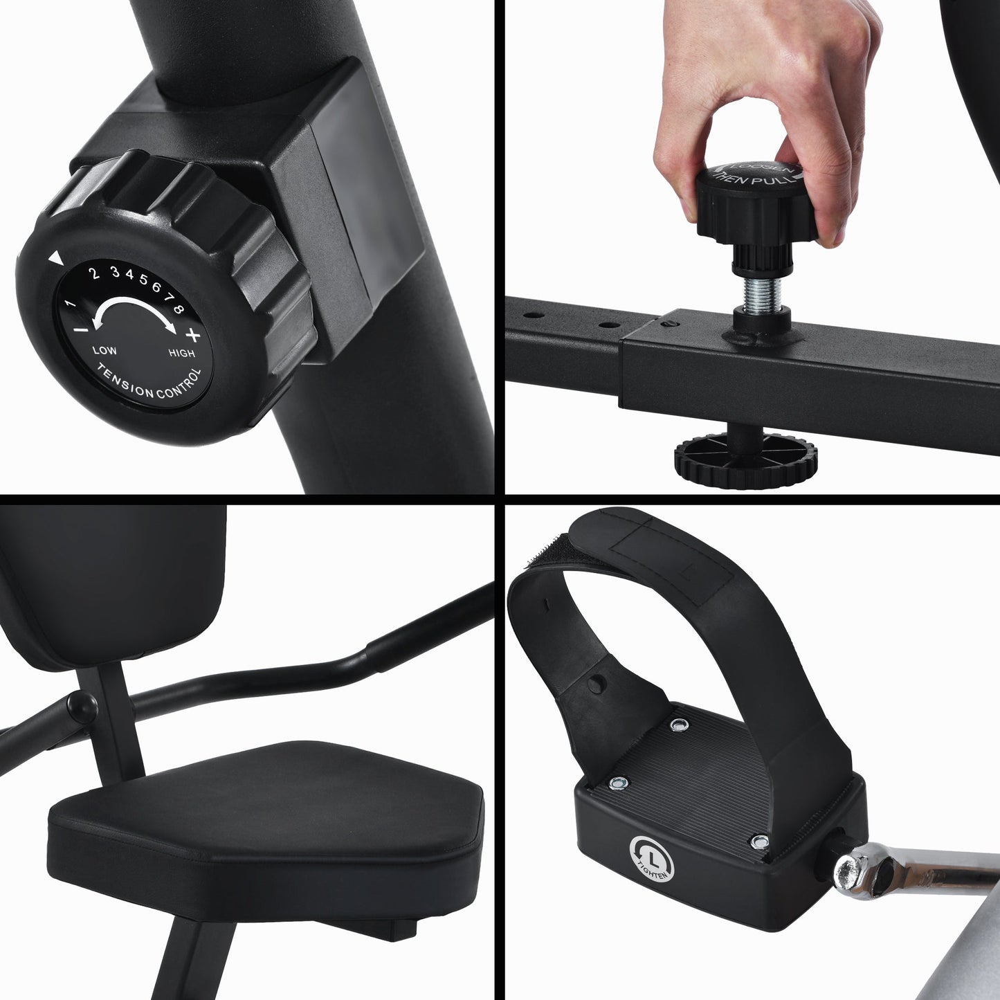 Visal Recumbent Indoor Exercise Bike 8 Level Adjustable Magnetic Resistance Quick Adjustable Seat