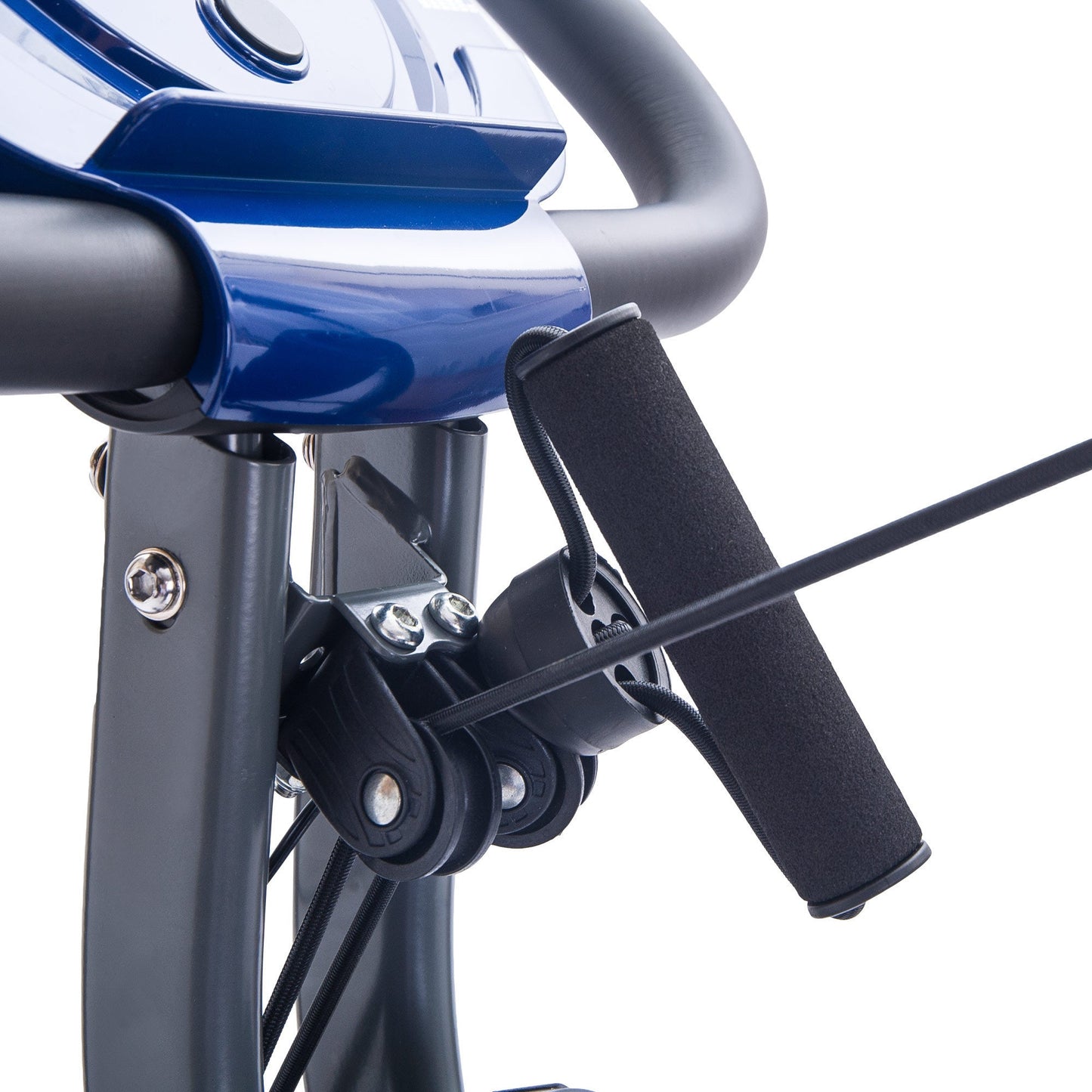 Bolter Folding Exercise Bike with 10-Level Adjustable Resistance, Fitness Upright and Recumbent X- Bike, Arm Bands and Backrest