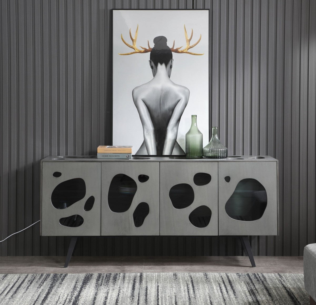 Modrest Fontana Modern Grey Buffet