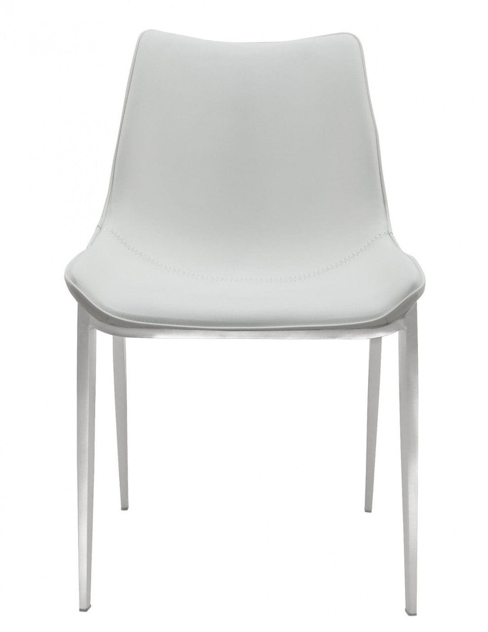 Modrest Frasier - Modern White Eco-Leather Dining Chair (Set of 2) - Stylish Design Furniture