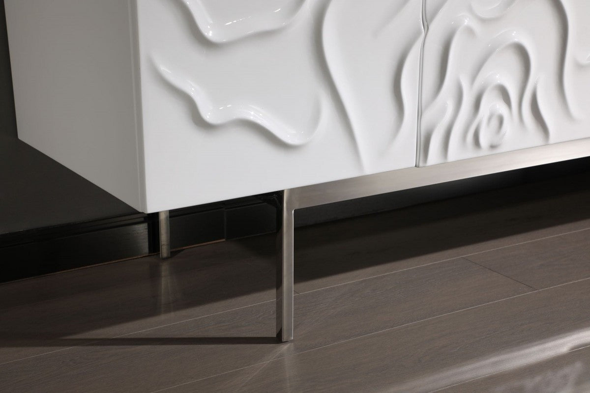 Modrest Gwen - Modern White High Gloss Buffet - Stylish Design Furniture