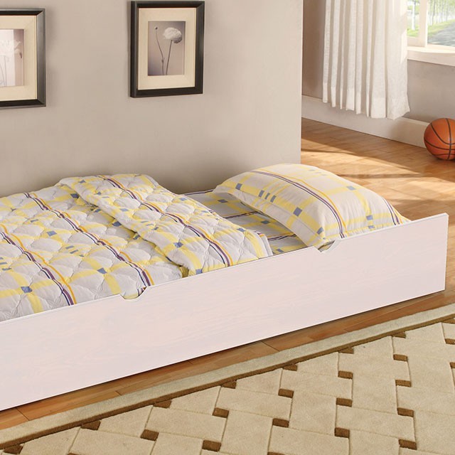 Cameron Dark Walnut White Gray Bunk Bed