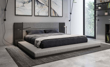 Nova Domus Jagger Modern Grey Bed - Stylish Design Furniture