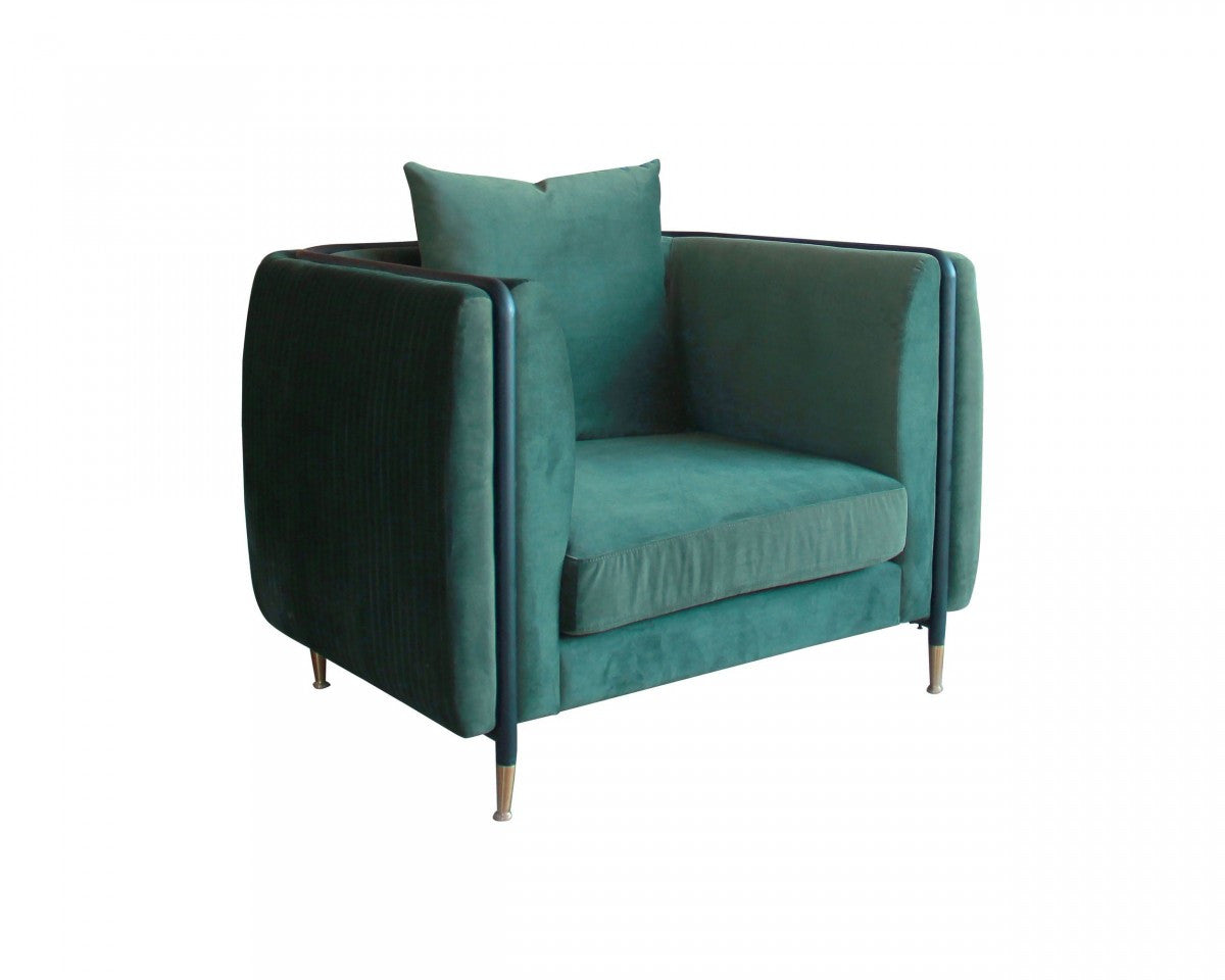Divani Casa Jebel Modern Dark Green Jade Accent Chair