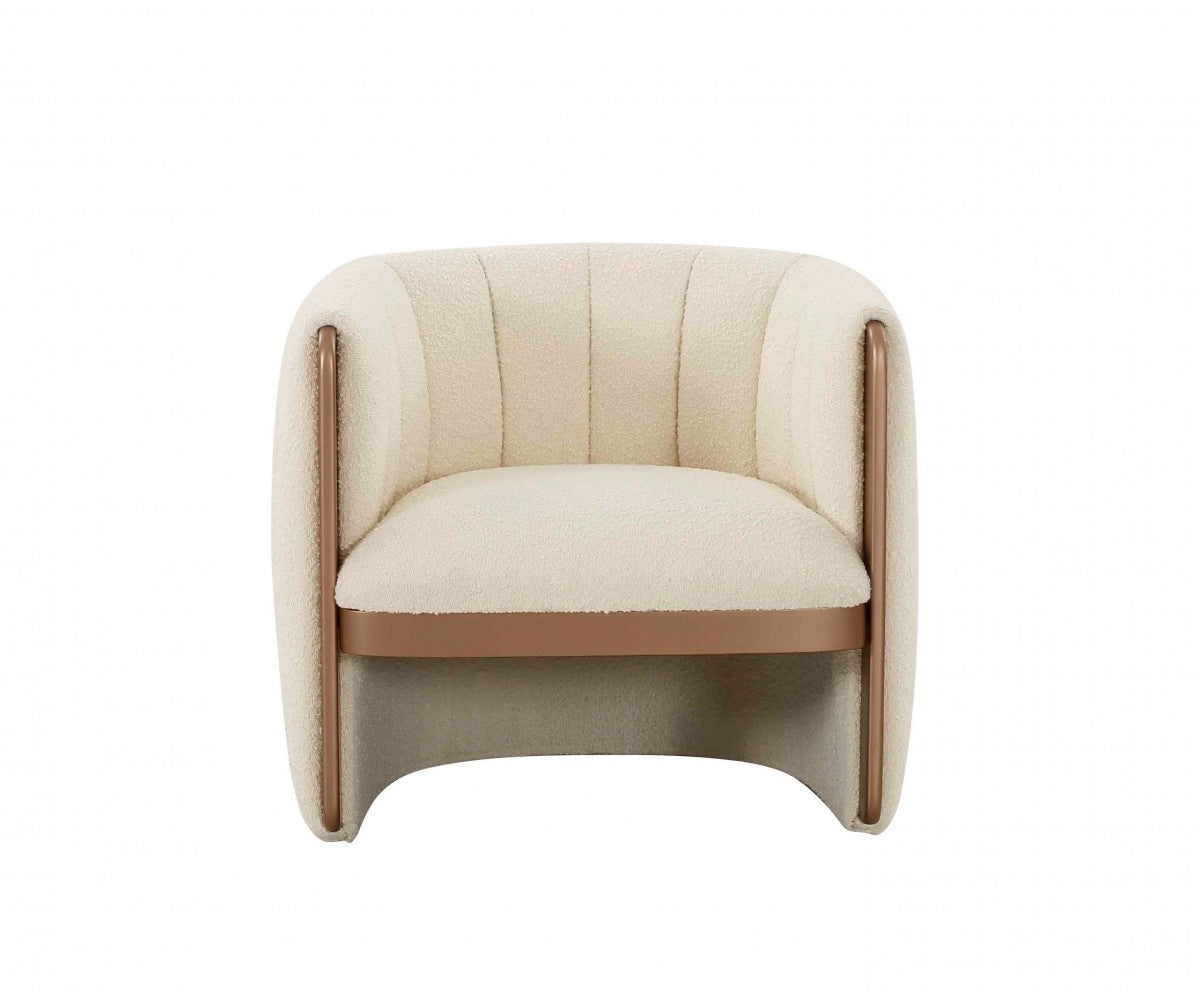 Modrest - Joselyn Modern Cream Fabric Accent Chair