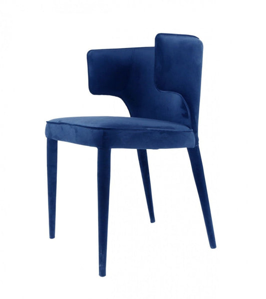 Modrest Lucero - Modern Blue Velvet Dining Armchair - Stylish Design Furniture