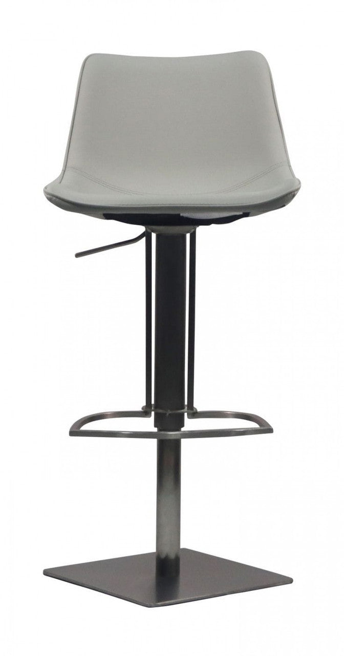 Modrest Manning Modern Light Grey Bar Stool - Stylish Design Furniture